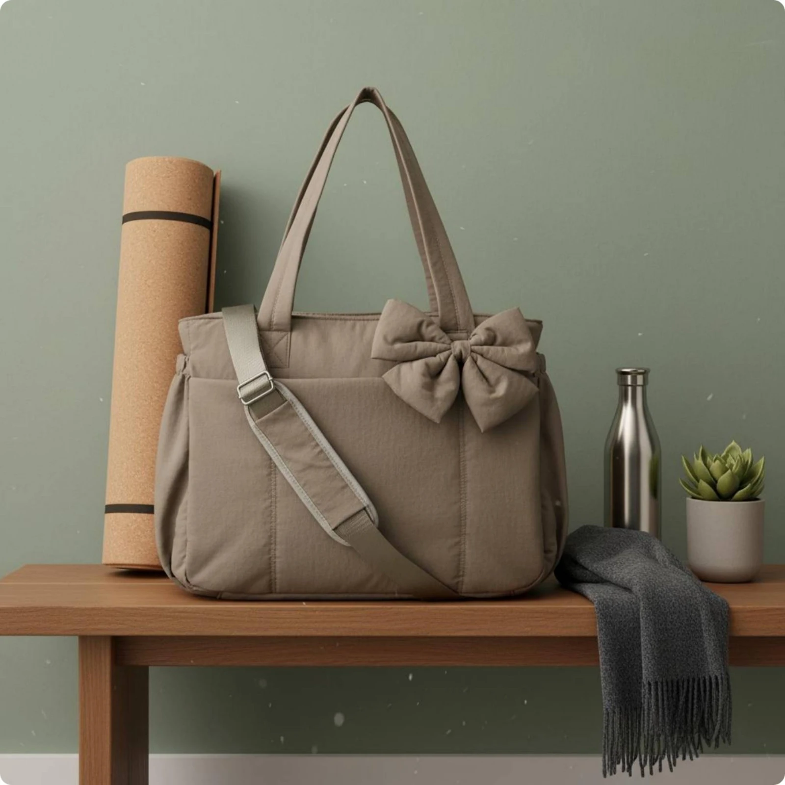 Lightweight Shoulder Tote Bag Cushioned with Bow Accent Zipper Top Easy to Clean for Shopping Travel
Lightweight Shoulder Tote Bag Cushioned with Bow Accent Zipper Top Easy to Clean for Shopping Travel
