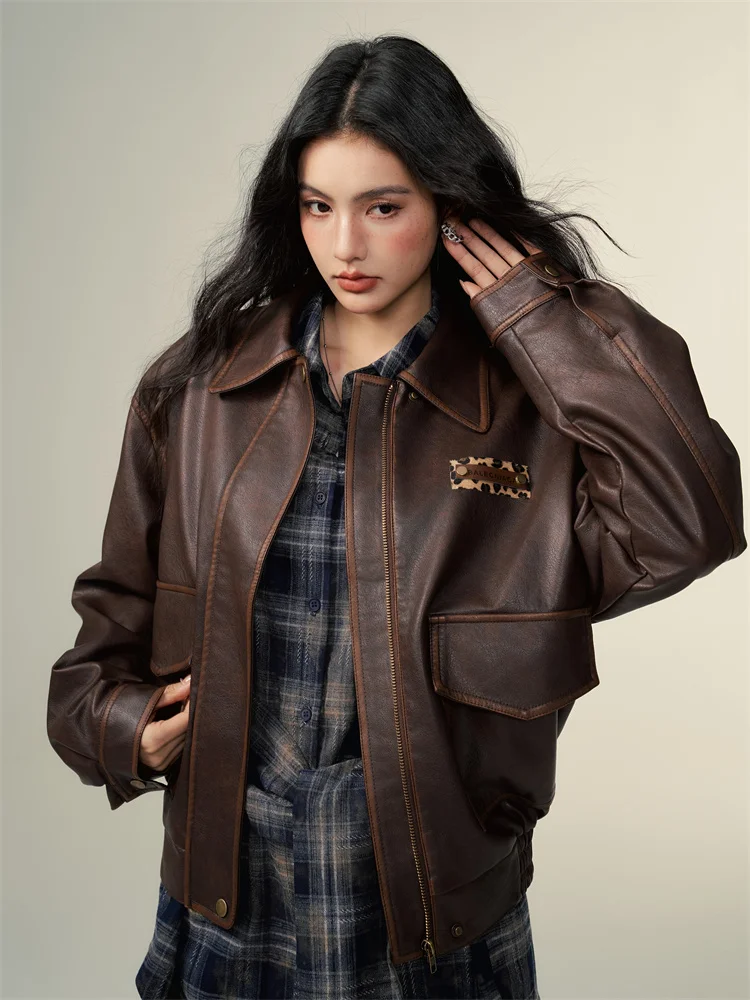 Куртка женская CHILL ZOEY из каштановой кожи с эффектом мятой текстуры, укороченная, дизайнерская, зима-весна 2026
Куртка женская CHILL ZOEY из каштановой кожи с эффектом мятой текстуры, укороченная, дизайнерская, зима-весна 2026