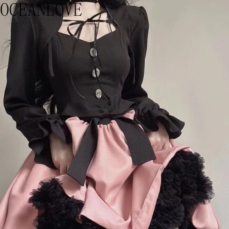 OCEANLOVE 2 Pieces Dresses Set Spring Autumn Japanese Style Vintage Two Pieces Sets Women Outfits Sweet Conjuntos Feminino
OCEANLOVE 2 Pieces Dresses Set Spring Autumn Japanese Style Vintage Two Pieces Sets Women Outfits Sweet Conjuntos Feminino