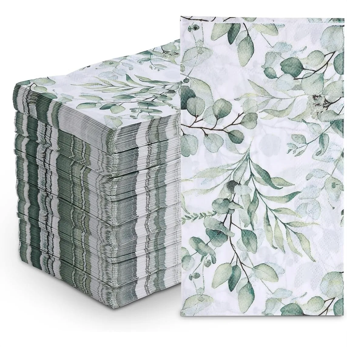 100Pcs Disposable Greenery Napkins with Green Leaves for Party Table Decor and Bathroom Baby Shower
100Pcs Disposable Greenery Napkins with Green Leaves for Party Table Decor and Bathroom Baby Shower