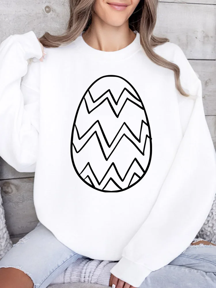 Черный женский свитшот с круглым вырезом и принтом «Пасхальное яйцо», повседневный пуловер с длинными рукавами, свободный крой, для ежедневной носки
Черный женский свитшот с круглым вырезом и принтом «Пасхальное яйцо», повседневный пуловер с длинными рукавами, свободный крой, для ежедневной носки