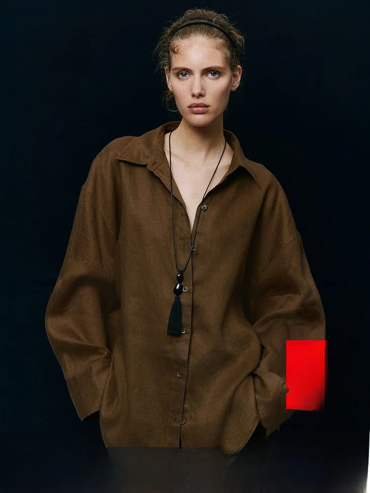H&M Women's Linen Shirt Summer 2026 Fashion Commute Simple Elegant Oversized Shirt Casual Style Long Sleeve Button Design
H&M Women's Linen Shirt Summer 2026 Fashion Commute Simple Elegant Oversized Shirt Casual Style Long Sleeve Button Design