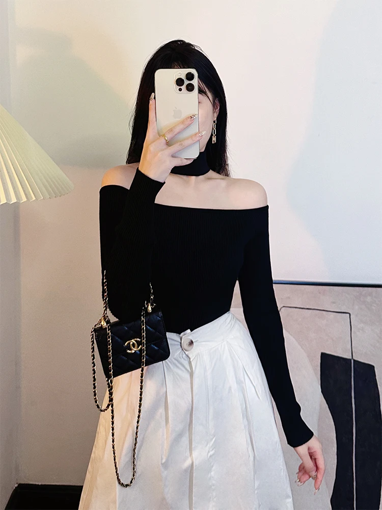 Slim Fit Knitted oulder Baring Sweater Women's Faionable Pure Color Long Sve Crew Ne Pullover Soft One-oulder Design
Slim Fit Knitted oulder Baring Sweater Women's Faionable Pure Color Long Sve Crew Ne Pullover Soft One-oulder Design