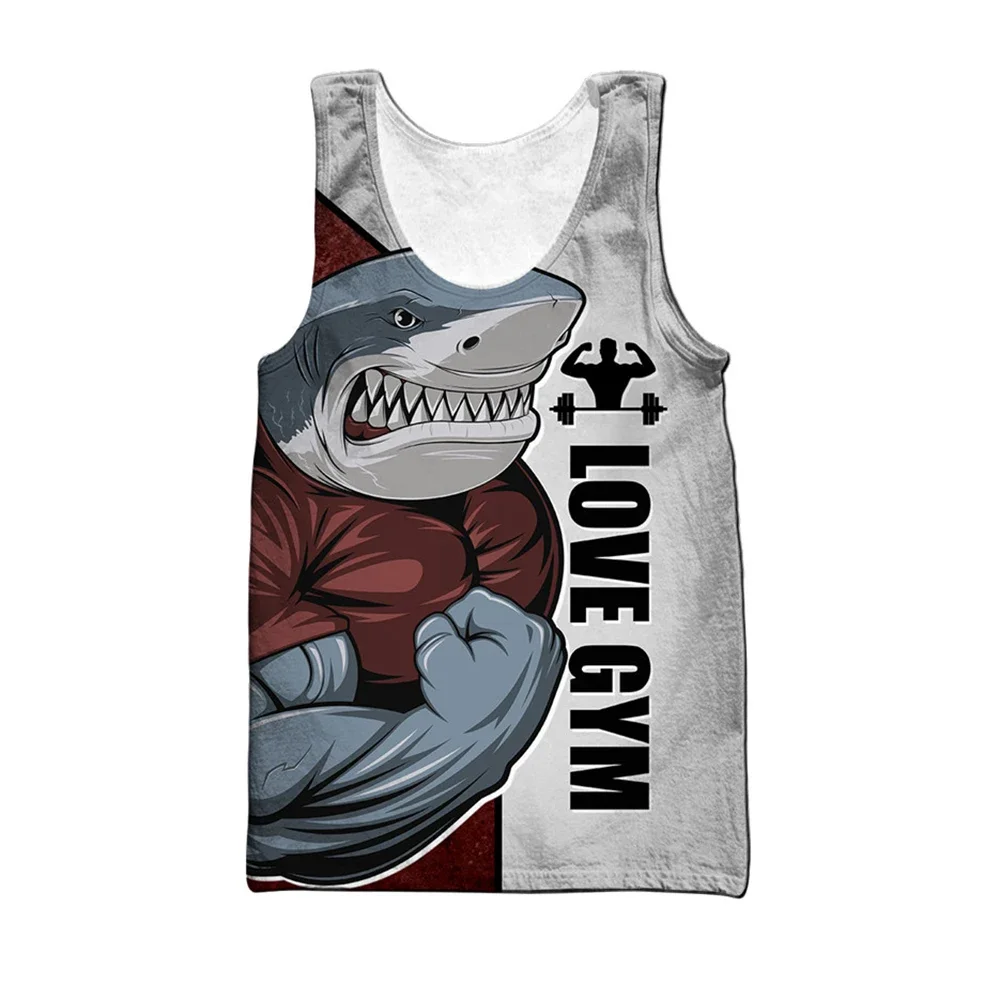 HX Shark Love Fitness Tank Tops 3D Cartoon Animal Letter Printed Tops Sleeveless Vest Personality DIY GYM Men Clothing
HX Shark Love Fitness Tank Tops 3D Cartoon Animal Letter Printed Tops Sleeveless Vest Personality DIY GYM Men Clothing