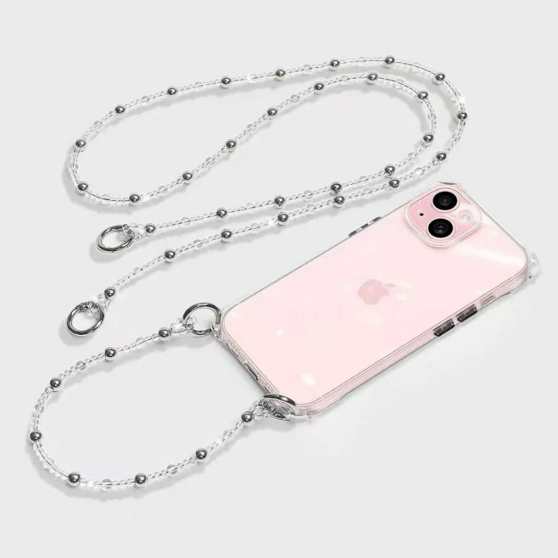 Transparent Silver Bead Messenger Mobile Phone Lanyard, Versatile Anti-lost Beaded Bag Pendant
Transparent Silver Bead Messenger Mobile Phone Lanyard, Versatile Anti-lost Beaded Bag Pendant