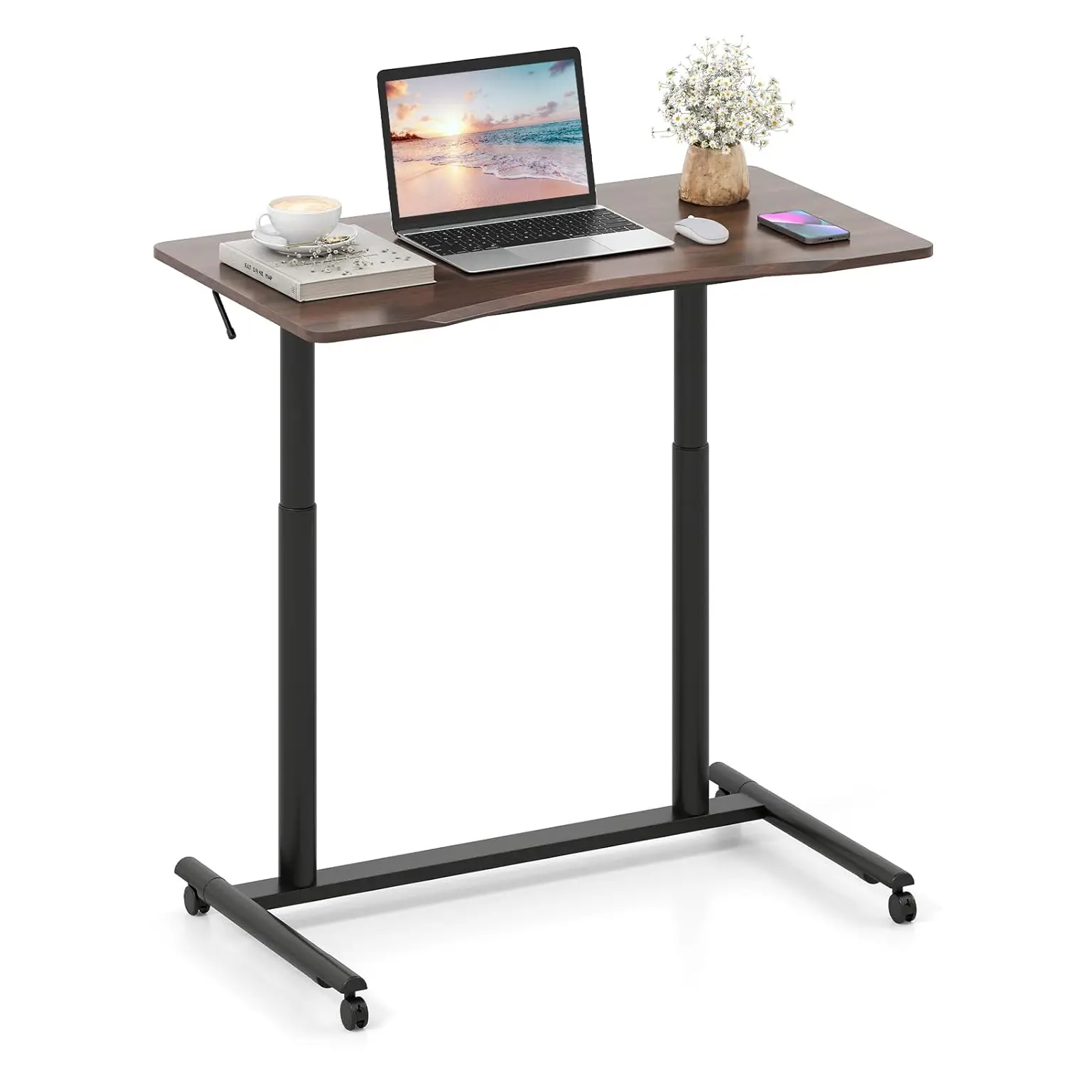 C-Shaped Height Adjustable Mobile Desk Lockable Wheels Metal Frame Rolling Laptop Workstation Small Space, Customized
C-Shaped Height Adjustable Mobile Desk Lockable Wheels Metal Frame Rolling Laptop Workstation Small Space, Customized