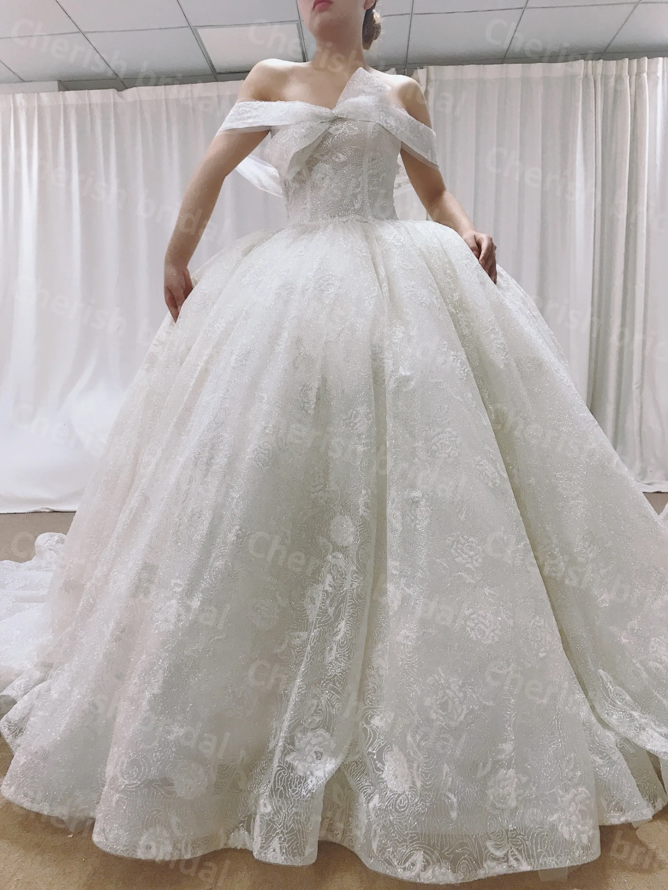 C5031B Wedding Dress for Bride Women Off Shoulder Lace Up Elegant Brides Wedding Dresses Princess Bridal Gowns with Glitter
C5031B Wedding Dress for Bride Women Off Shoulder Lace Up Elegant Brides Wedding Dresses Princess Bridal Gowns with Glitter