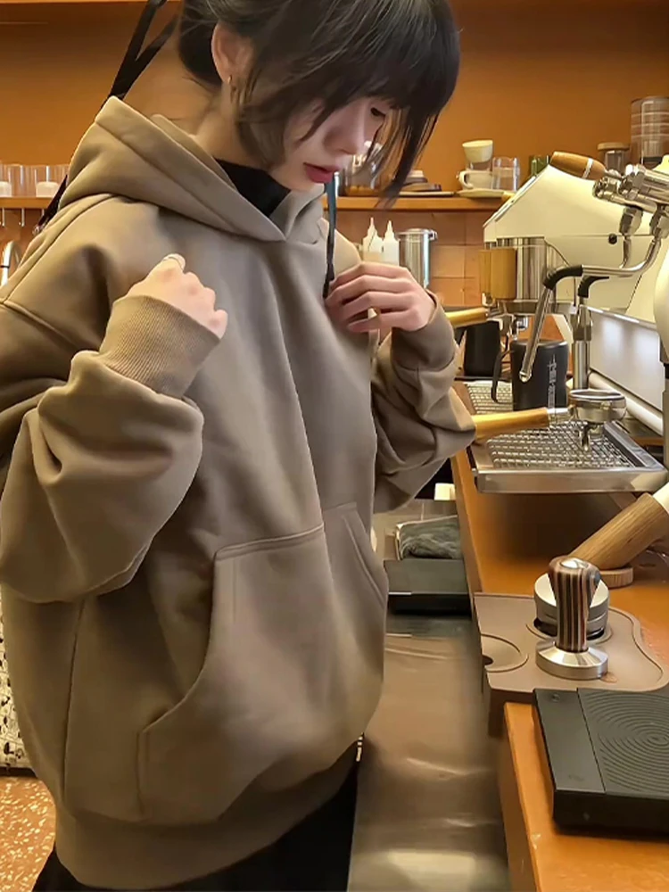 Coffe Brown American Sle Fce Lined Hoodie Men's Autumn Winter Boxy Sweatirt Cleanfit Jaet Loose Fit Long Sve
Coffe Brown American Sle Fce Lined Hoodie Men's Autumn Winter Boxy Sweatirt Cleanfit Jaet Loose Fit Long Sve