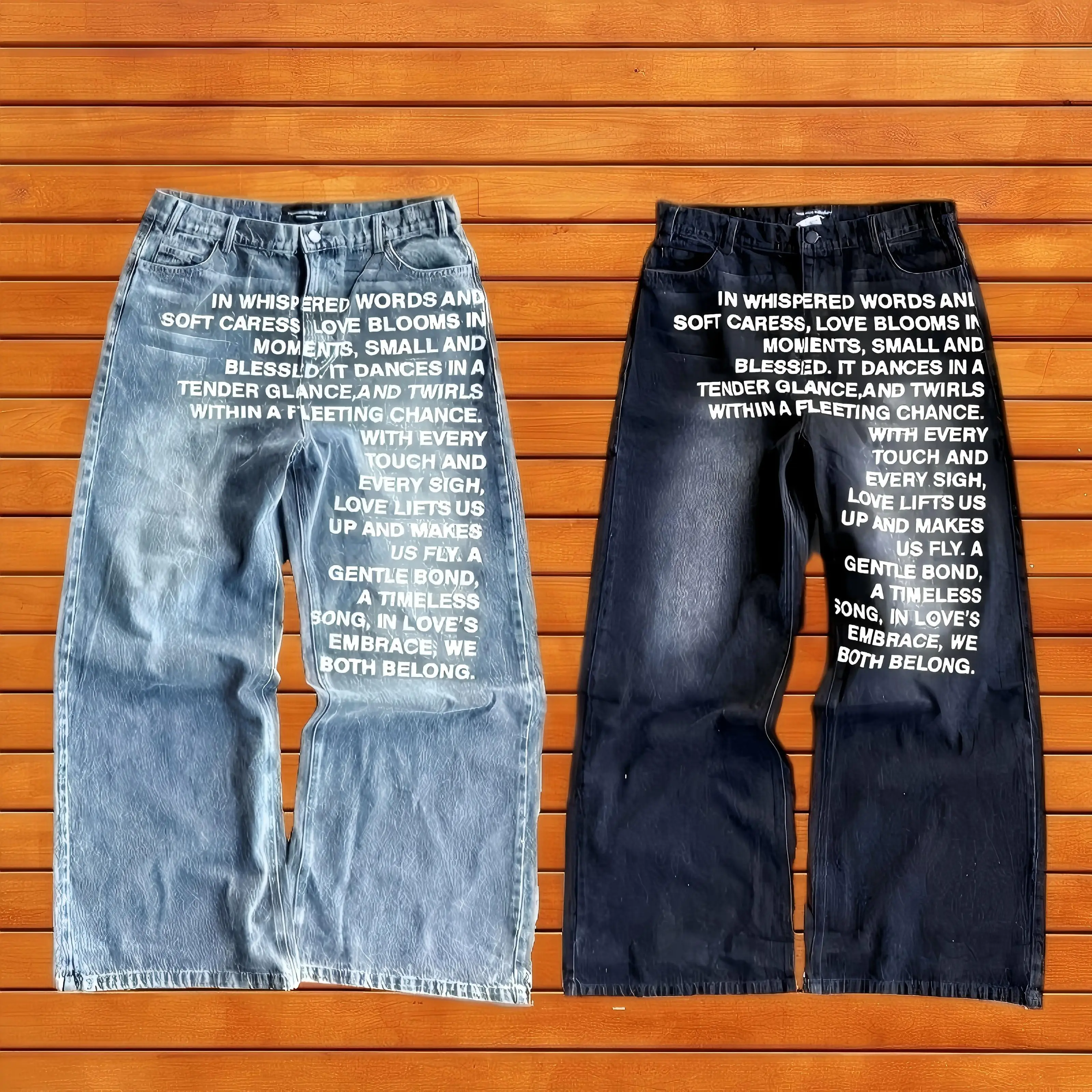 blue jeans vintage Fashion Y2K Wideleg pants Harajuku Hip Hop Streetwear Letter Printing Jeans Gothic black baggy casual pants
blue jeans vintage Fashion Y2K Wideleg pants Harajuku Hip Hop Streetwear Letter Printing Jeans Gothic black baggy casual pants