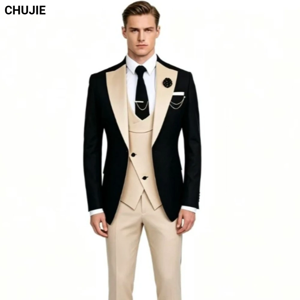 Men Suit For Wedding 3 Pieces Sets Elegant Blazers Full Jackets Vest Pants Formal Fashion Coats 2025 Classic Costume
Men Suit For Wedding 3 Pieces Sets Elegant Blazers Full Jackets Vest Pants Formal Fashion Coats 2025 Classic Costume