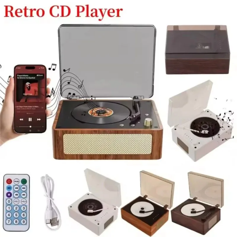 Retro Portable CD Player Wireless Bluetooth 5.0 Speaker Support USB 3.5mm AUX
Retro Portable CD Player Wireless Bluetooth 5.0 Speaker Support USB 3.5mm AUX