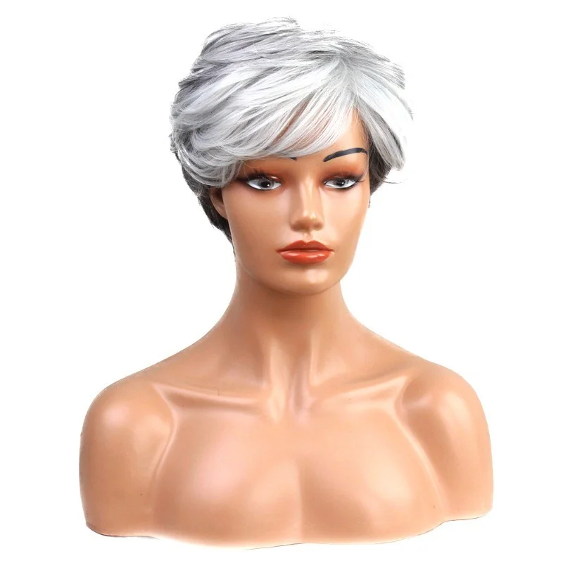 Женский синтетический парик от темного до светло-серого цвета Женские вьющиеся парики
Женский синтетический парик от темного до светло-серого цвета Женские вьющиеся парики