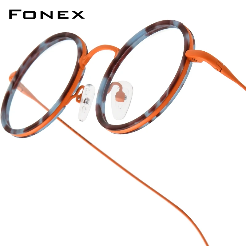 FONEX Titanium Glasses Frame Women Brand Design Round Eyeglasses Men Vintage Retro Japanese High Quality Custom Eyewear 85844
FONEX Titanium Glasses Frame Women Brand Design Round Eyeglasses Men Vintage Retro Japanese High Quality Custom Eyewear 85844
