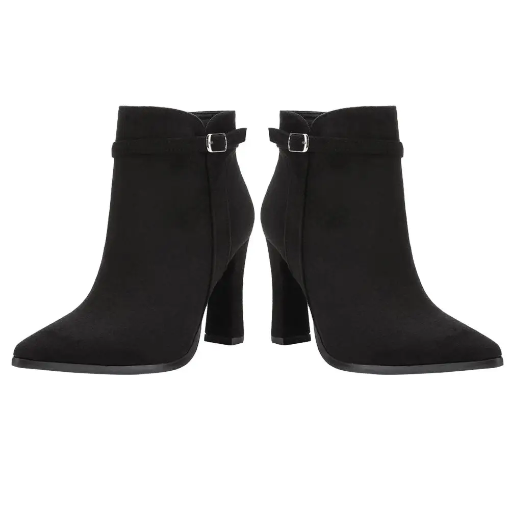Suede Short Boots Women Fashion Chunky Heel Rubber Sole Zipper Booties Stylish Lady Shoes Waterproof Fall Winter
Suede Short Boots Women Fashion Chunky Heel Rubber Sole Zipper Booties Stylish Lady Shoes Waterproof Fall Winter
