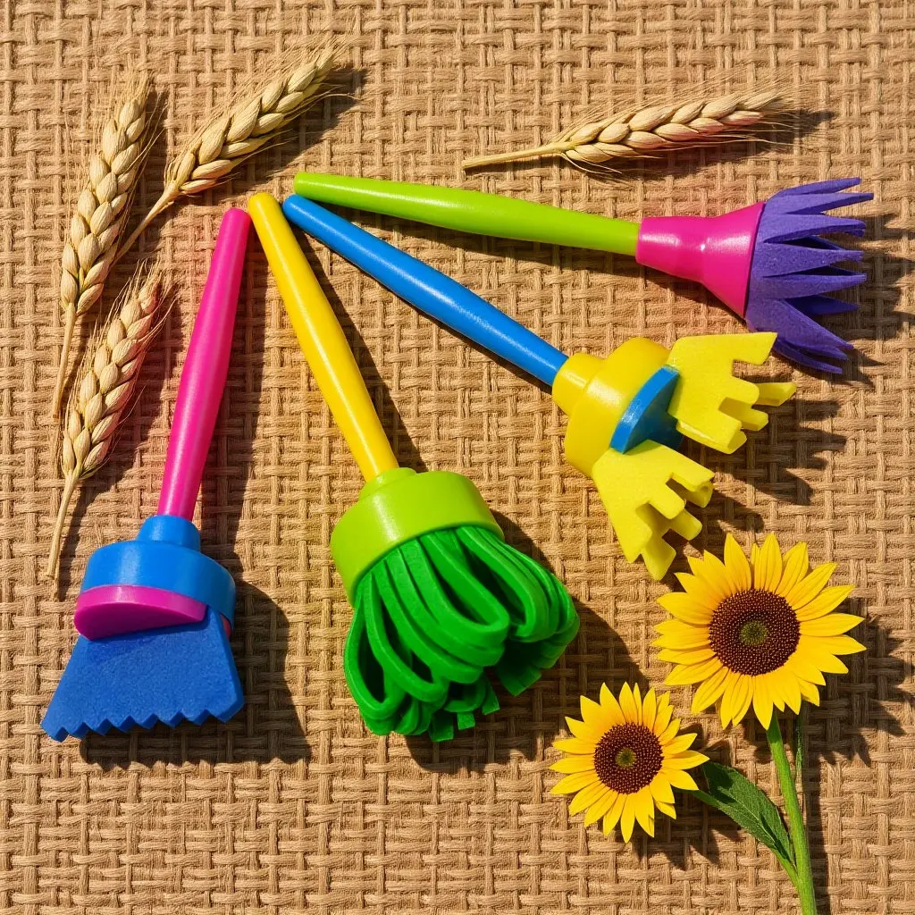 4Pcs Child Friendly Sponge Painting Brushes Creative Drawing Tool for DIY Art Projects Clean Hand Grip Design Pattern Mapping
4Pcs Child Friendly Sponge Painting Brushes Creative Drawing Tool for DIY Art Projects Clean Hand Grip Design Pattern Mapping