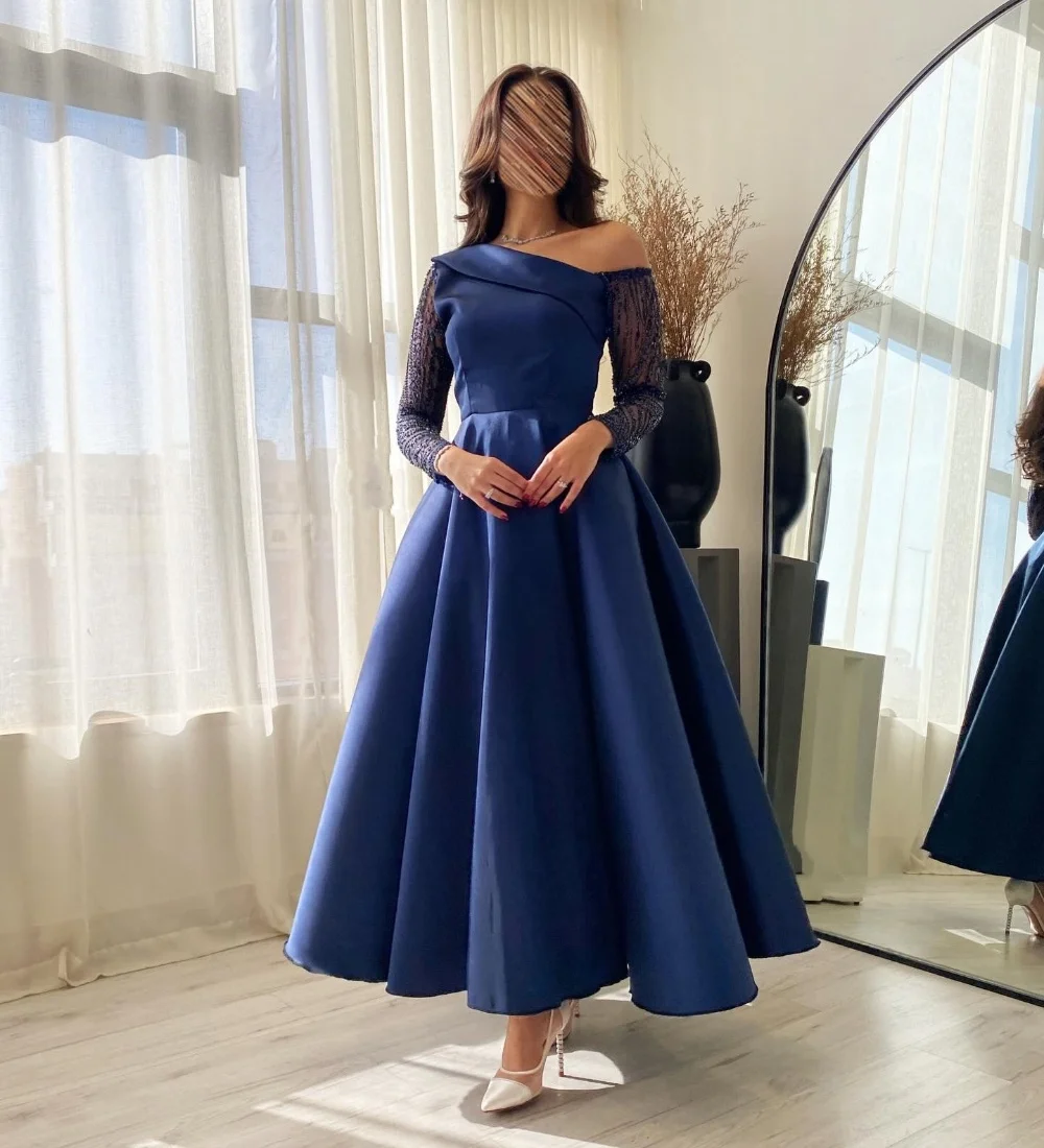 Customized Exquisite Sequined Pattern A-line Off-the-shoulder Midi Dresses Prom Dresses High Quality Classic Modern Style Formal
Customized Exquisite Sequined Pattern A-line Off-the-shoulder Midi Dresses Prom Dresses High Quality Classic Modern Style Formal
