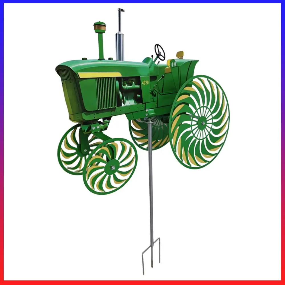 Green Tractor Wind Spinners with Rotating Wheels Garden Spinners Yard Ground Stake Windmill Yard Art for Garden Patio Lawn Decor
Green Tractor Wind Spinners with Rotating Wheels Garden Spinners Yard Ground Stake Windmill Yard Art for Garden Patio Lawn Decor