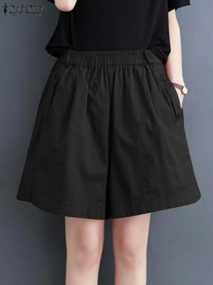 ZANZEA Everyday Casual Loose Wide-Leg Shorts Elastic High Waist 2025 Summer Fashion Women's Commute Solid Color Short Pants
ZANZEA Everyday Casual Loose Wide-Leg Shorts Elastic High Waist 2025 Summer Fashion Women's Commute Solid Color Short Pants