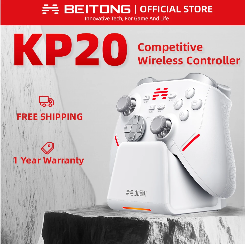 BEITONG KP20 Wireless Gamepad Bluetooth Game Controller for PC/Switch/Phone/Steam, TMR Joysticks, Charging Dock
BEITONG KP20 Wireless Gamepad Bluetooth Game Controller for PC/Switch/Phone/Steam, TMR Joysticks, Charging Dock