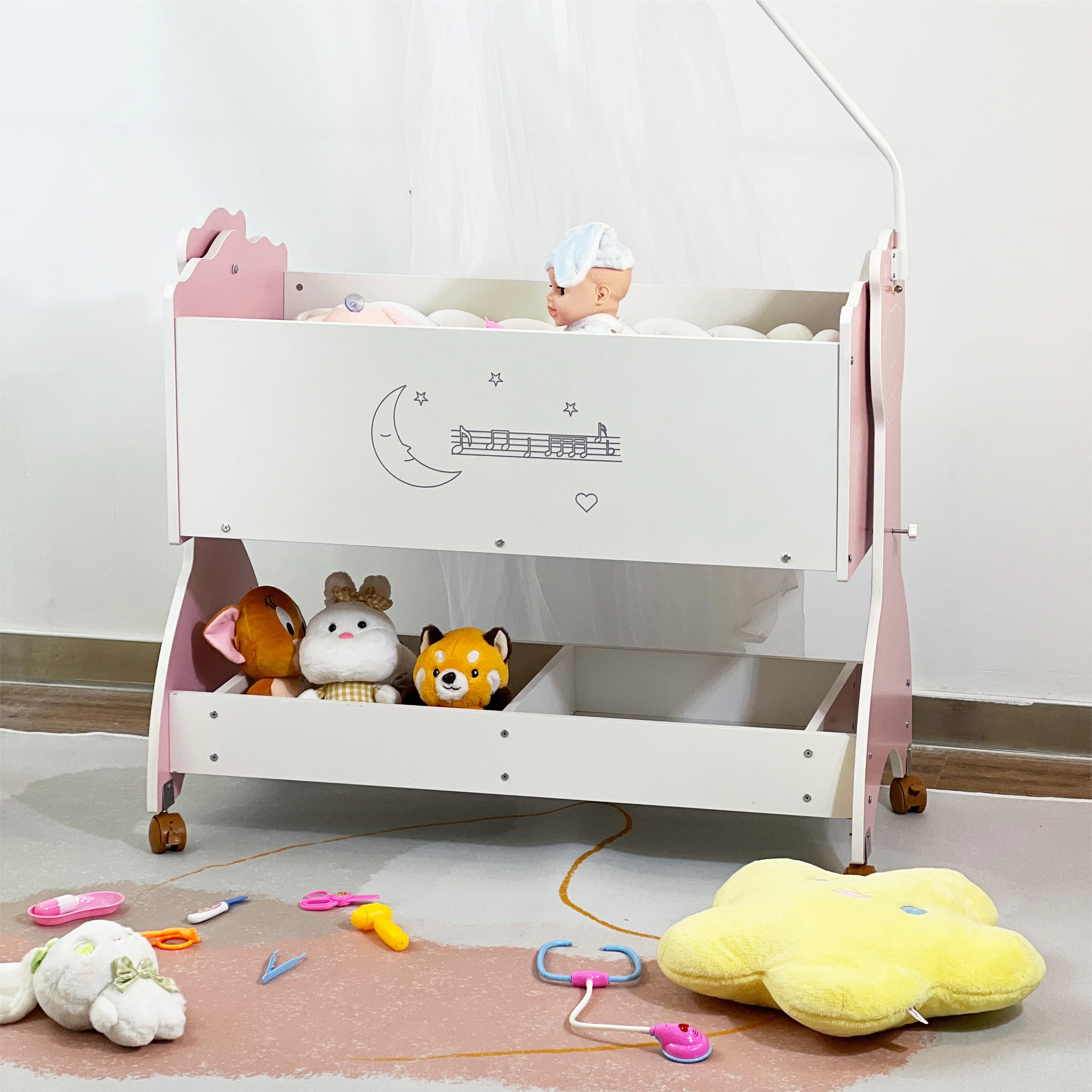 Mobile Luxury Hanging Rocking Cradle Sleeper Crib Wooden Baby Bed Bedside Baby Bassinet for Baby
Mobile Luxury Hanging Rocking Cradle Sleeper Crib Wooden Baby Bed Bedside Baby Bassinet for Baby