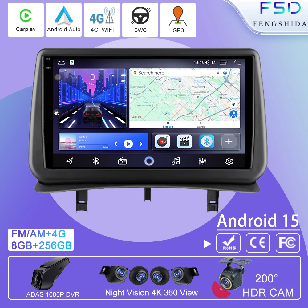 9 inch Car Android 15 For Renault Clio 3 2005 -2014 Auto Radio Multimedia Camera QLED 5G Wifi BT DSP Navigation GPS No 2din DVD
9 inch Car Android 15 For Renault Clio 3 2005 -2014 Auto Radio Multimedia Camera QLED 5G Wifi BT DSP Navigation GPS No 2din DVD
