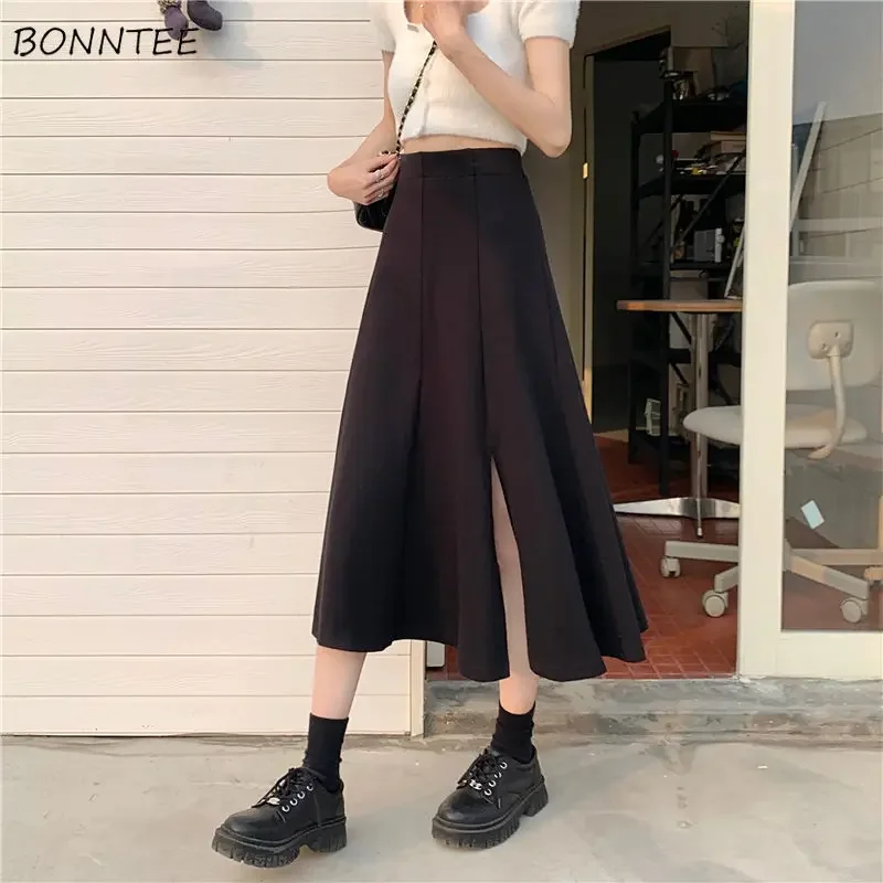 Skirts Women Side-slit Summer Elegant Soft Black Empire All-match Design Casual Mid-calf Popular Mujer Faldas Chic Cozy Harajuku
Skirts Women Side-slit Summer Elegant Soft Black Empire All-match Design Casual Mid-calf Popular Mujer Faldas Chic Cozy Harajuku