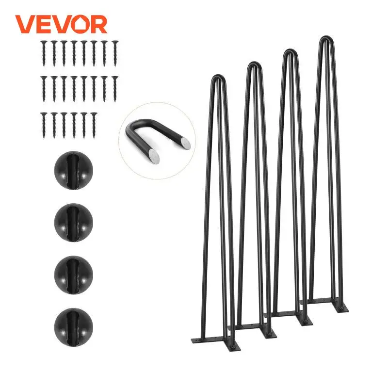 VEVOR 28" Hairpin Table Legs Set of 4 Desk Legs Hairpin Desk Legs 3 Rods for Desk Chairs Bench Solid Carbon Steel Furniture Legs
VEVOR 28" Hairpin Table Legs Set of 4 Desk Legs Hairpin Desk Legs 3 Rods for Desk Chairs Bench Solid Carbon Steel Furniture Legs