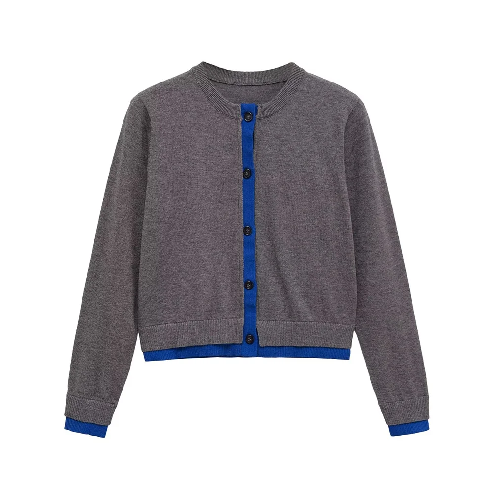 Новый женский модный универсальный повседневный вязаный кардиган с круглым вырезом и длинными рукавами на пуговицах
Новый женский модный универсальный повседневный вязаный кардиган с круглым вырезом и длинными рукавами на пуговицах