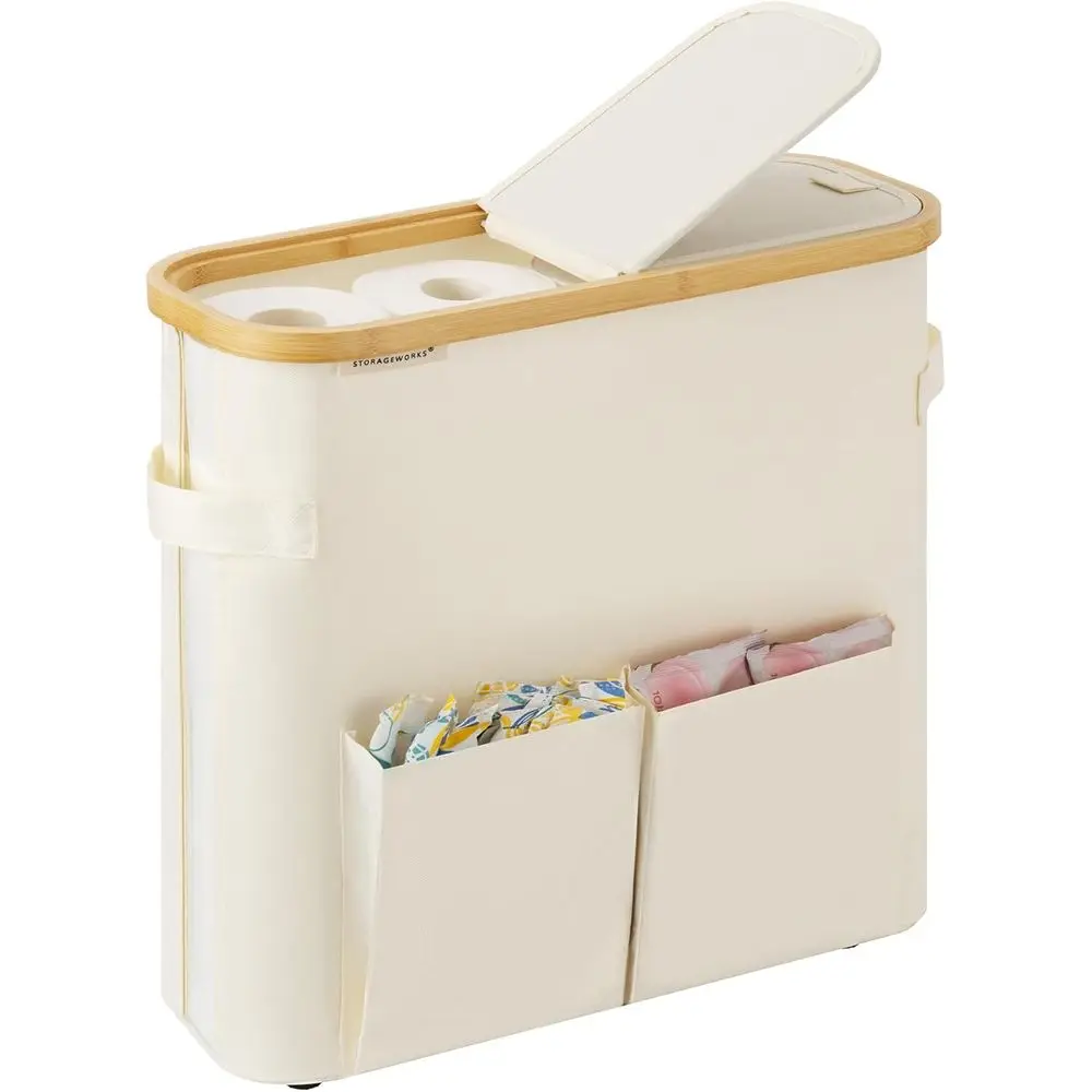 Slim Line Toilet Paper Organizer with Lid and Clear Window, Holds 9 Mega or 12 Regular Rolls, Beige
Slim Line Toilet Paper Organizer with Lid and Clear Window, Holds 9 Mega or 12 Regular Rolls, Beige