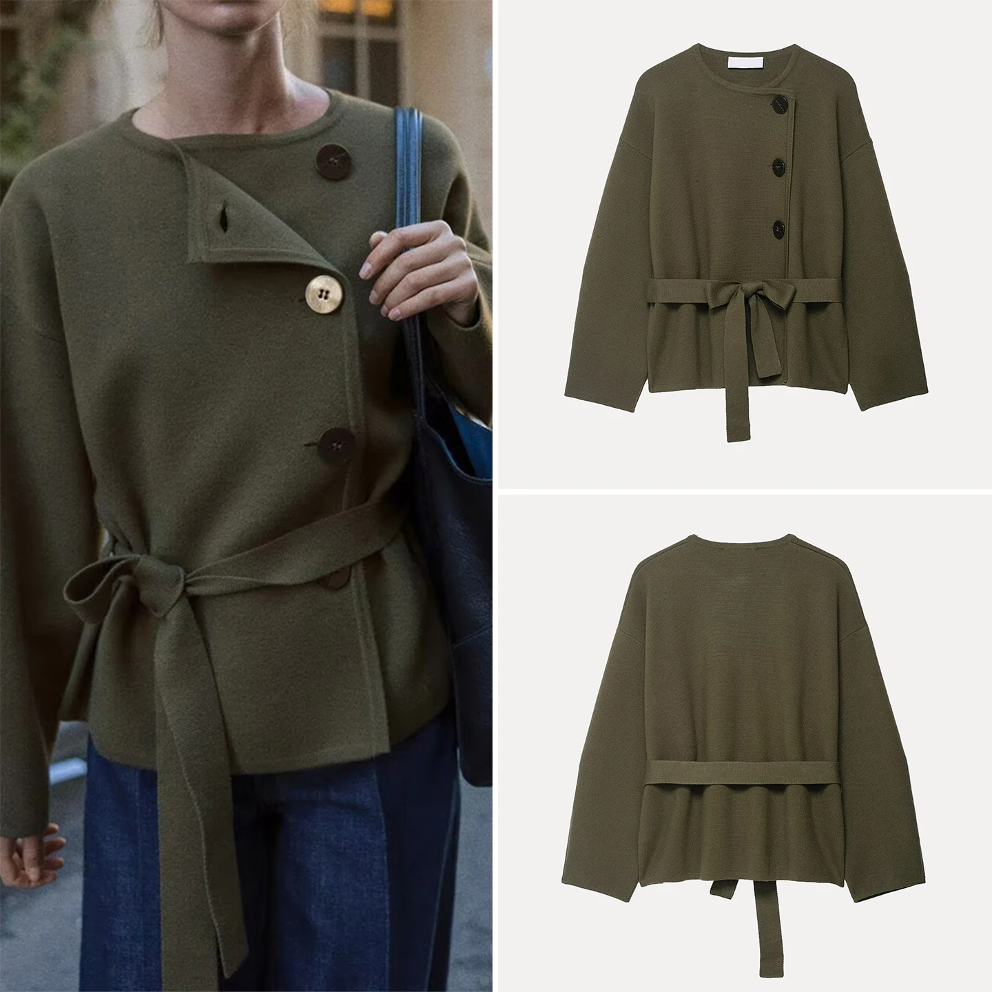 Faionable Knitted ort Coat with Belt for Women Z New 2025 Sle Stand Fit Ladies Outerwear Long Sve round Ne
Faionable Knitted ort Coat with Belt for Women Z New 2025 Sle Stand Fit Ladies Outerwear Long Sve round Ne