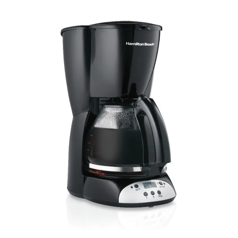 Hamilton Beach 12 Cup Programmable Coffee Maker, Glass Carafe, Black and Silver, 49465R
Hamilton Beach 12 Cup Programmable Coffee Maker, Glass Carafe, Black and Silver, 49465R