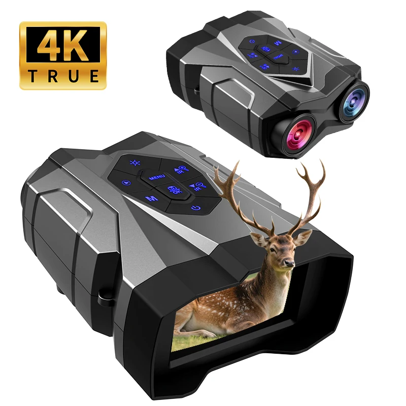 Infrared Digital Night Vision Binoculars Device 4K UHD16X Digital Zoom 300M 9 Level Night Vision Camera for Hunting Camping
Infrared Digital Night Vision Binoculars Device 4K UHD16X Digital Zoom 300M 9 Level Night Vision Camera for Hunting Camping