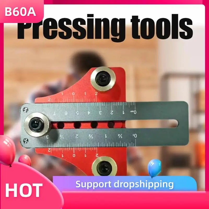 B60A 2-In-1 Aluminum Alloy Jig Drilling Guide Locator For Cabinet Door And Rebounder Mounting Woodworking Pocket Doweling Jig
B60A 2-In-1 Aluminum Alloy Jig Drilling Guide Locator For Cabinet Door And Rebounder Mounting Woodworking Pocket Doweling Jig