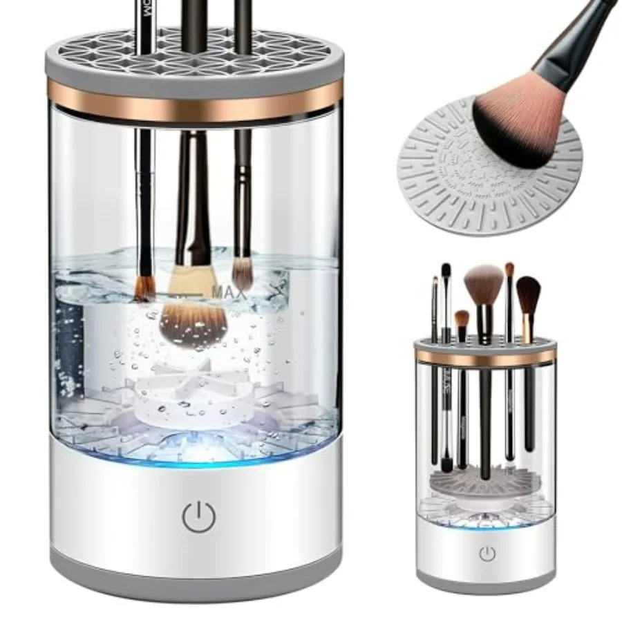 Electric Makeup Brush Cleaner with Brush Clean Mat, USB Charging Automatic Electric Makeup Brush Cleaner, Makeup Brush Cleaner
Electric Makeup Brush Cleaner with Brush Clean Mat, USB Charging Automatic Electric Makeup Brush Cleaner, Makeup Brush Cleaner