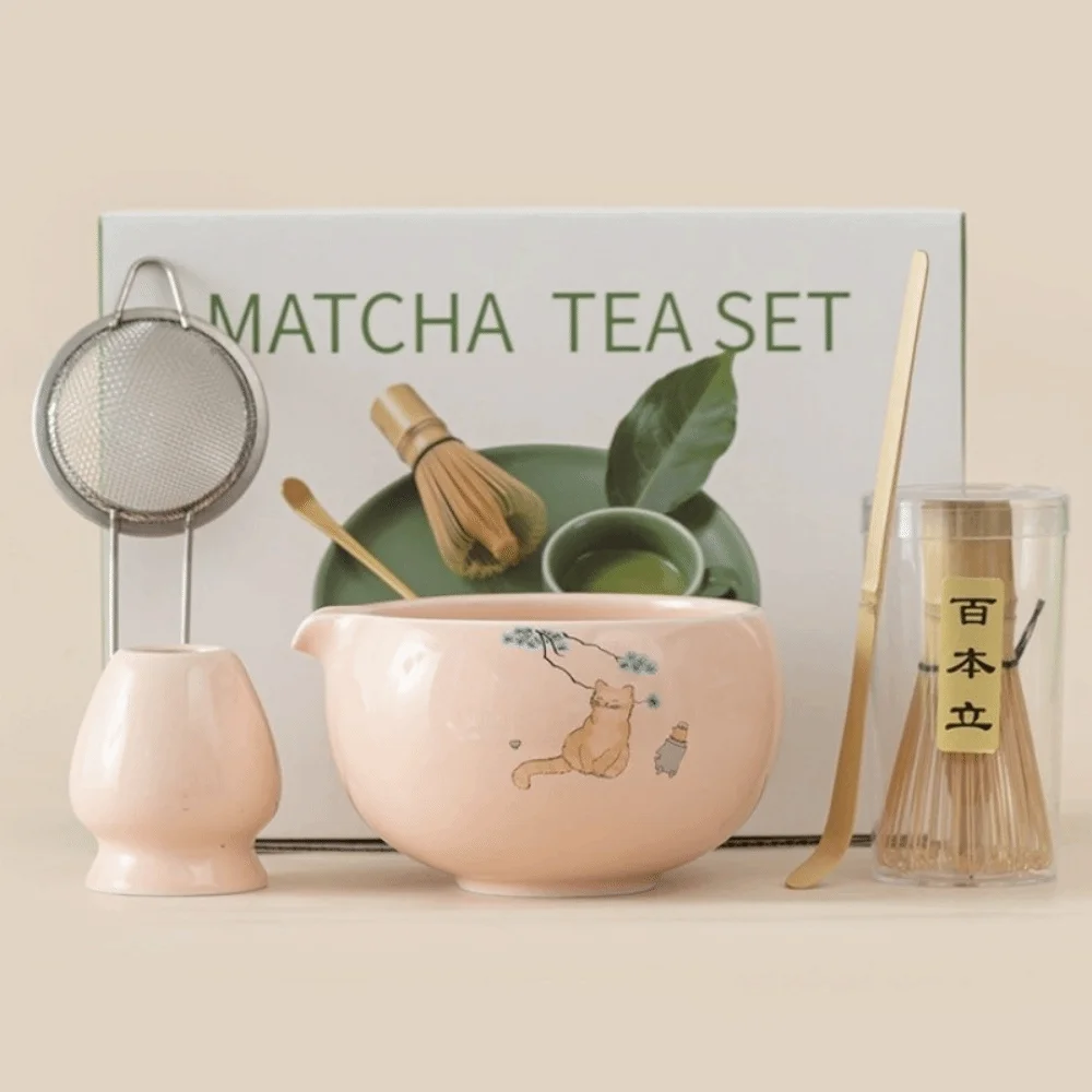 2/4/5/7PCS New Ceramic Matcha Bowl Cat with Pouring Spout Matcha Making Kit Pink Reusable Matcha Whisk Holder Tea Lovers
2/4/5/7PCS New Ceramic Matcha Bowl Cat with Pouring Spout Matcha Making Kit Pink Reusable Matcha Whisk Holder Tea Lovers