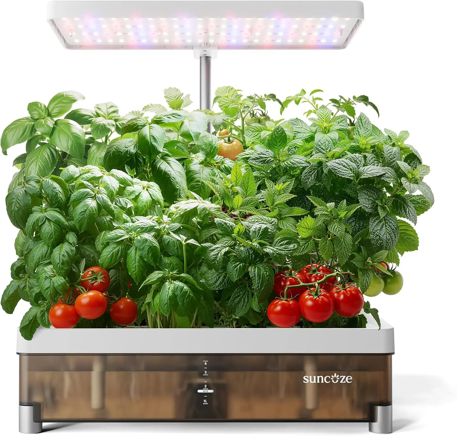 13-Pod Hydroponics Growing System with Dimmable 24W LED Light, Adjustable Height 1.8-12.8", 4L Visible Water Tank, Digital Timer, Water & Nutrient Reminder
13-Pod Hydroponics Growing System with Dimmable 24W LED Light, Adjustable Height 1.8-12.8", 4L Visible Water Tank, Digital Timer, Water & Nutrient Reminder