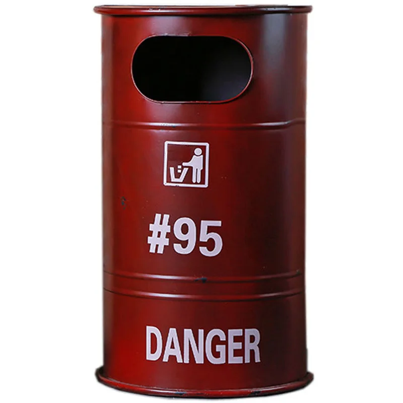 Industrial style iron art oil bucket retro garbage bin large restaurant storage bin
Industrial style iron art oil bucket retro garbage bin large restaurant storage bin