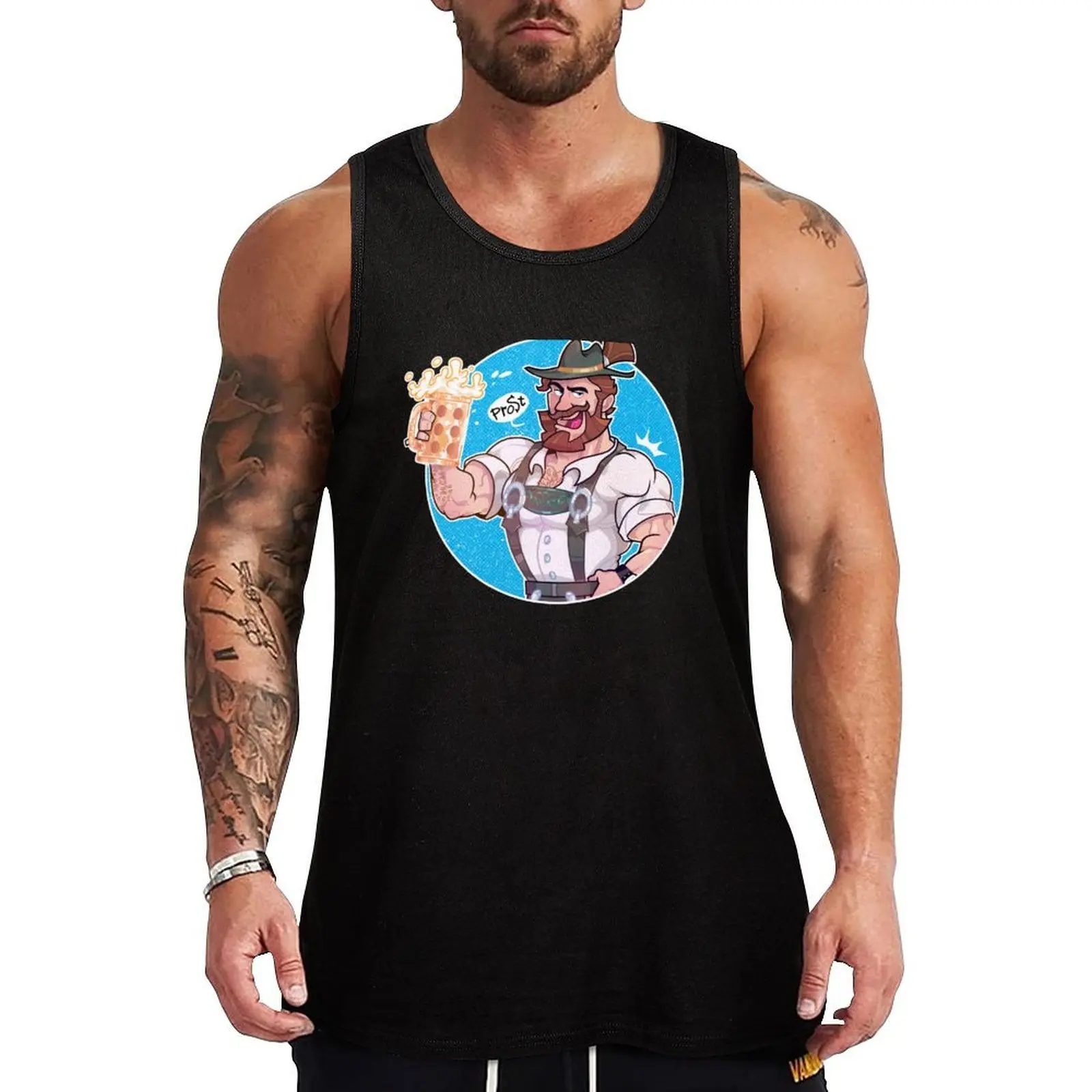Octoberfest Bavarian Bear Man with Beer Mug Tank Top Sleeveless T-shirt Men's tops Men's gym articles
Octoberfest Bavarian Bear Man with Beer Mug Tank Top Sleeveless T-shirt Men's tops Men's gym articles