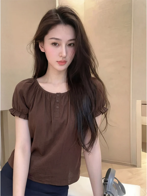 Fashionable Short Sleeve Shirt Women's Style 2026 New Summer Ladies High-End Lightweight Age-Defying Elegant Top Blouse
Fashionable Short Sleeve Shirt Women's Style 2026 New Summer Ladies High-End Lightweight Age-Defying Elegant Top Blouse