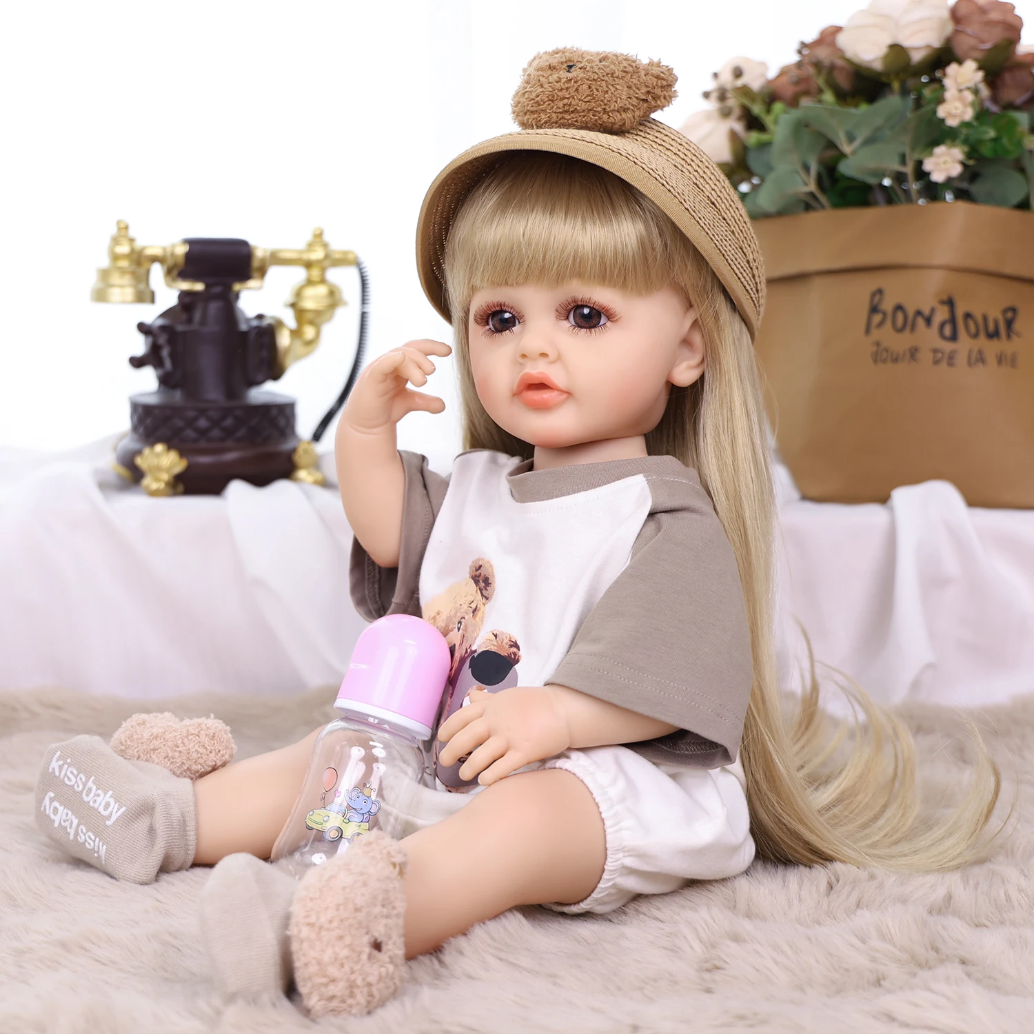 KEIUMI 22 Inch Realistic Painted Skin Bebe Reborn Doll Soft Articulated Silicone Vinyl Body Girls Toy Chirstmas Gifts
KEIUMI 22 Inch Realistic Painted Skin Bebe Reborn Doll Soft Articulated Silicone Vinyl Body Girls Toy Chirstmas Gifts