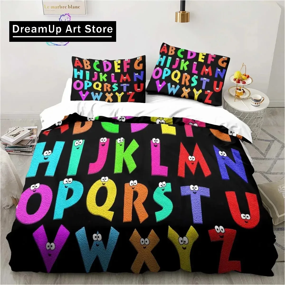 3D Print Cartoon Educational Alphabet Bedding Set Boys Girls Twin Queen King Size Duvet Cover Pillowcase Bed boys Adult Bedroom
3D Print Cartoon Educational Alphabet Bedding Set Boys Girls Twin Queen King Size Duvet Cover Pillowcase Bed boys Adult Bedroom