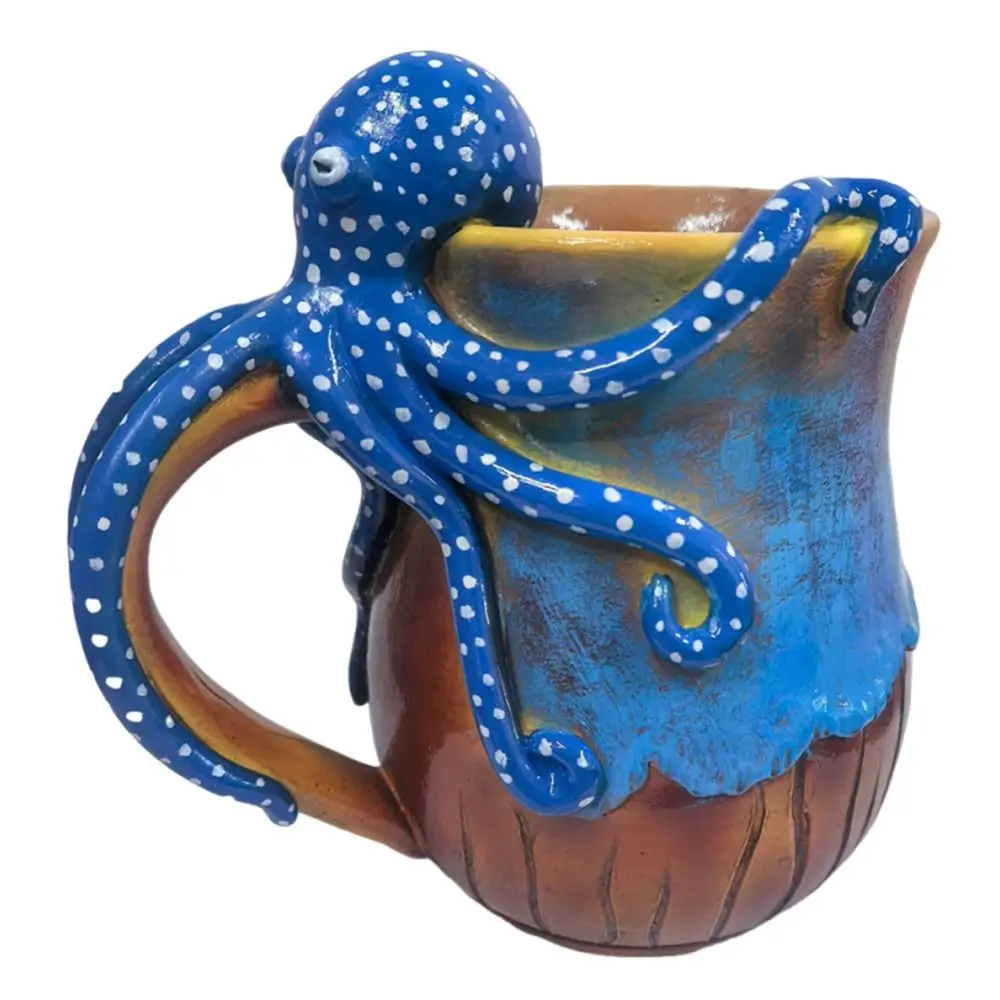 Safe Creative Deep Blue Octopus Mug Anti Scalding Handmade Statue Sea Animal Mug Heat-resistant Anti Slip Tea Cup Juice
Safe Creative Deep Blue Octopus Mug Anti Scalding Handmade Statue Sea Animal Mug Heat-resistant Anti Slip Tea Cup Juice