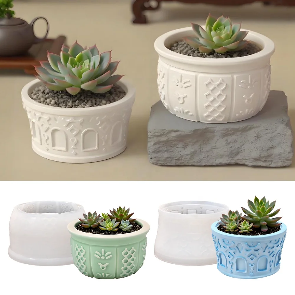 DM1248 succulent flower pot concrete mold gypsum epoxy resin cement gypsum storage box flower pot production supplies
DM1248 succulent flower pot concrete mold gypsum epoxy resin cement gypsum storage box flower pot production supplies