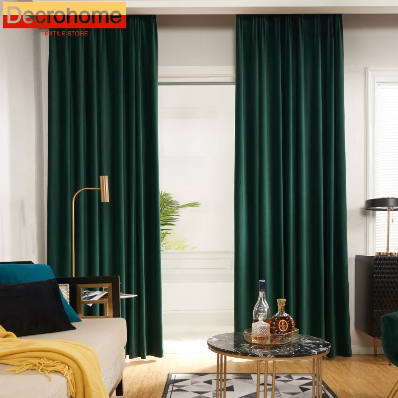 Modern Luxury Dark Green Curtains for Living Room Bedroom Blackout Velvet Curtains Finished Products Curtains Customize
Modern Luxury Dark Green Curtains for Living Room Bedroom Blackout Velvet Curtains Finished Products Curtains Customize
