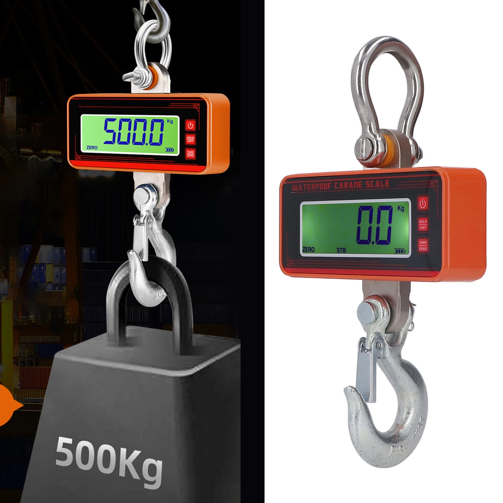 1500KG 3000LB Orange Industrial Electronic Crane Scale LCD Display Waterproof Wireless Hanging Scale Multifunctional Crane Scale
1500KG 3000LB Orange Industrial Electronic Crane Scale LCD Display Waterproof Wireless Hanging Scale Multifunctional Crane Scale