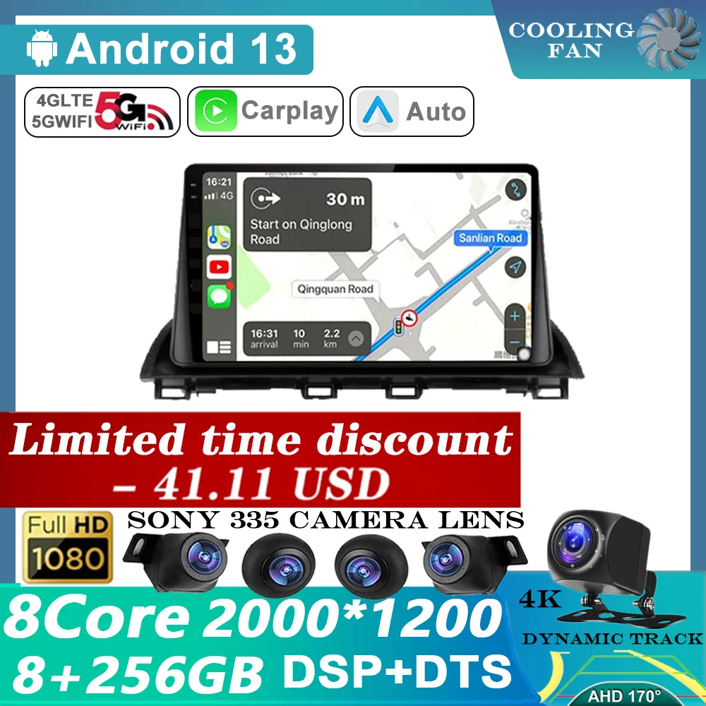 Android 13 Carplay Auto For Mazda 3 2014-2017 Car Radio Multimedia Video Player Navigation GPS No 2Din 2 Din DVD DSP WiFi GPS
Android 13 Carplay Auto For Mazda 3 2014-2017 Car Radio Multimedia Video Player Navigation GPS No 2Din 2 Din DVD DSP WiFi GPS