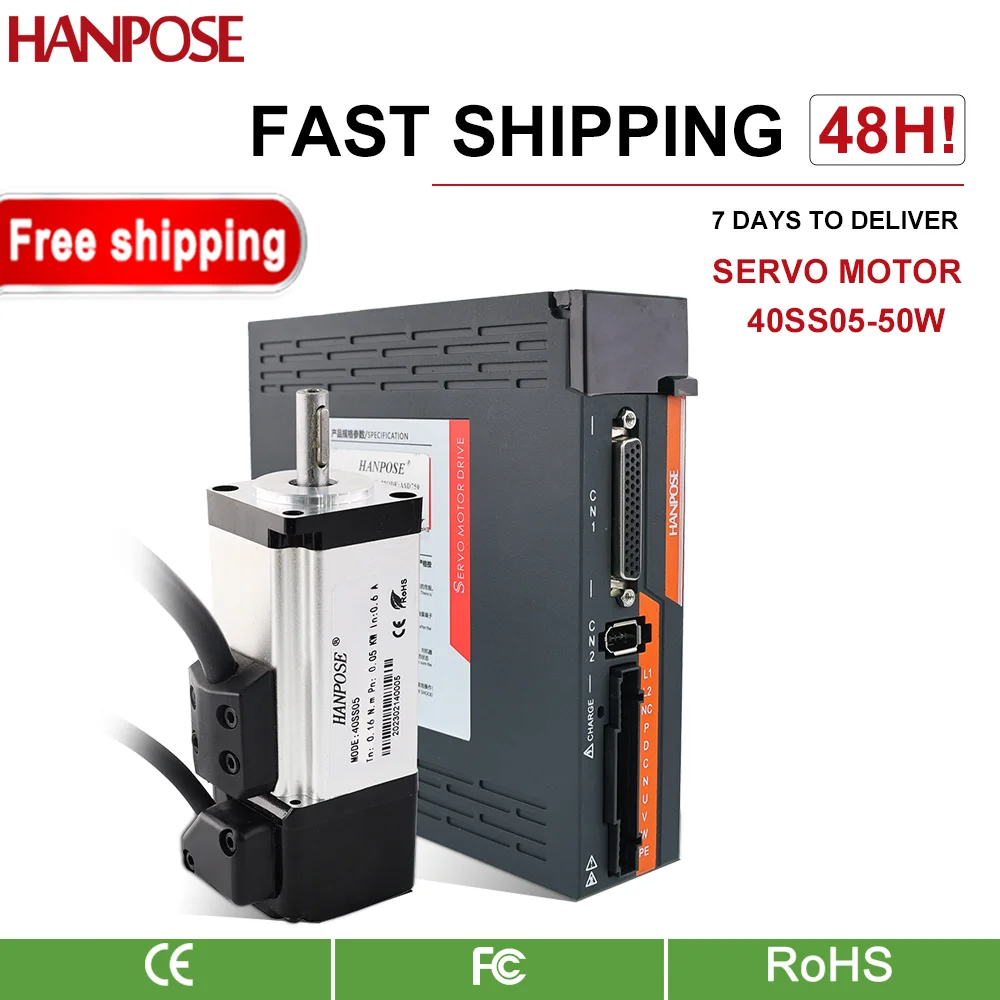 HANPOSE 40SS05 servo motor drive kit 0.05kw ASD205 drive Current 0.6A Torque 0.16N.m High Accuracy ac servo motor 50w
HANPOSE 40SS05 servo motor drive kit 0.05kw ASD205 drive Current 0.6A Torque 0.16N.m High Accuracy ac servo motor 50w