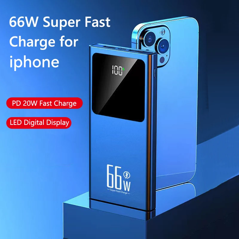50000mAh Super Large Capacity Portable Power Bank 66W Super Fast Charging Digital Display For iPhone Samsung Huawei Xiaomi
50000mAh Super Large Capacity Portable Power Bank 66W Super Fast Charging Digital Display For iPhone Samsung Huawei Xiaomi
