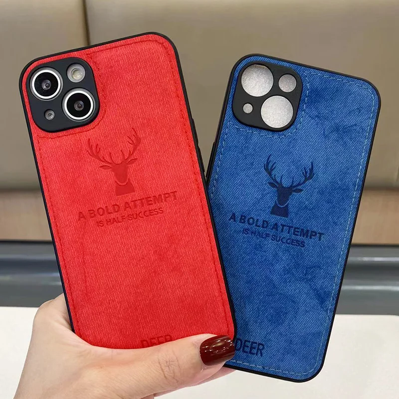 Deer Head Pattern Fabric Trim Phone Case For iPhone 15 14 13 12 Mini 11 Pro XS Max XR X 8 7 Plus SE 2022 2020 Soft TPU Cover
Deer Head Pattern Fabric Trim Phone Case For iPhone 15 14 13 12 Mini 11 Pro XS Max XR X 8 7 Plus SE 2022 2020 Soft TPU Cover
