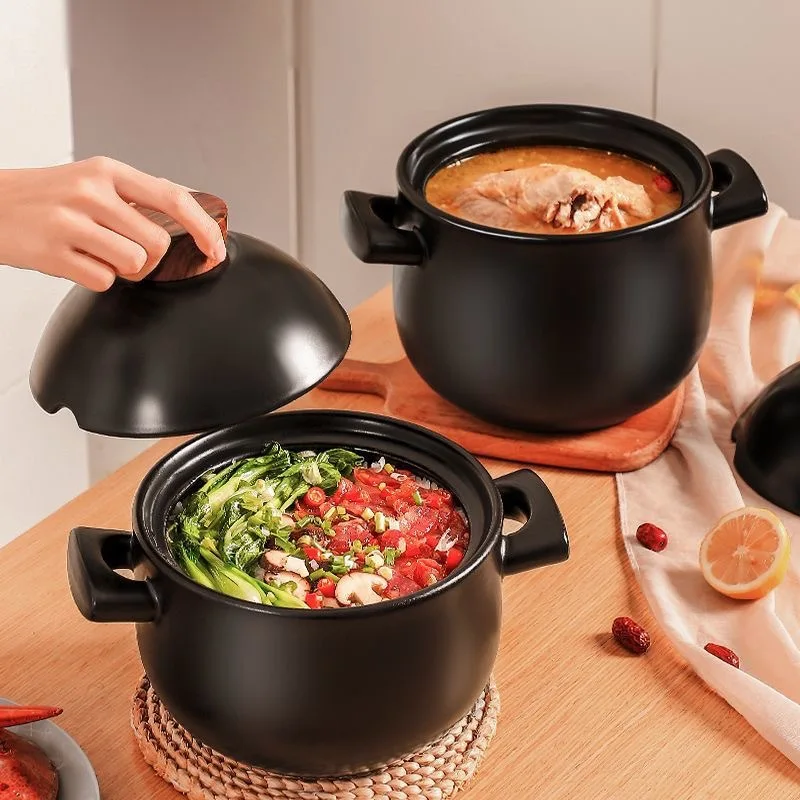 High Temperature Resistant Casserole Soup Casserole Household Cooking Congee with Large Capacity
High Temperature Resistant Casserole Soup Casserole Household Cooking Congee with Large Capacity